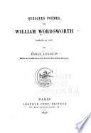 Quelques poèmes de William Wordsworth