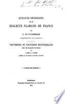 Quelques recherches sur le dialecte flamand de France. Proverbes et locutions proverbiales chez les Flamands de France par D. Carnel