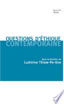 Questions d'éthique contemporaine