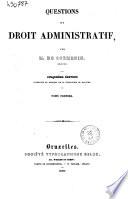 Questions de droit administratif par M. de Cormenin