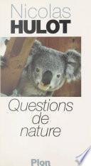 Questions de nature