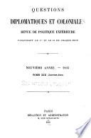 Questions diplomatiques et coloniales