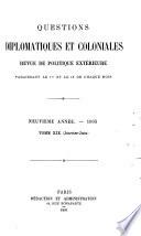 Questions diplomatiques et coloniales