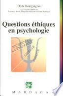 Questions éthiques en psychologie