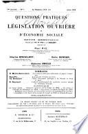 Questions pratiques de droit industriel et commercial et d'économie droit sociale