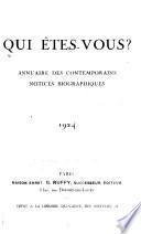 Qui êtes-vous?