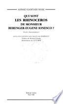 Qui sont les rhinocéros de Monsieur Bérenger-Eugène Ionesco?