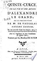 Quinte-Curce, De la vie et des action d'Alexandre le Grand