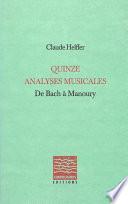 Quinze analyses musicales