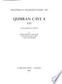Qumrân Cave 4: Calendrical texts, by Shemaryahu Talmon, Jonathan Ben-Dov, Uwe Glessmer