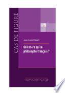 Qu’est-ce qu’un philosophe français ?