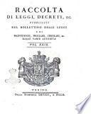 Raccolta di leggi, decreti, proclami, manifesti ec. Pubblicati dalle autorità costituite. Volume 1.\-43!