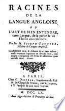 Racines de la langue angloise