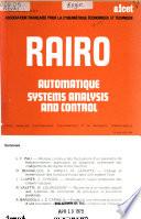 RAIRO, Automatique-productique Informatique Industrielle