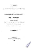 Rapport à M. le Ministre de l'Intérieur sur un manuscrit grec du lexique de Suidas, déposé à la bibliothèque royale