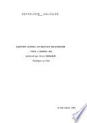 Rapport annuel du Service géologique