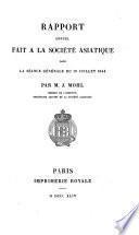 Rapport annuel fait à la Société Asiatique