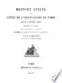 Rapport annuel sur l'état de l'Observatoire de Paris