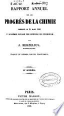Rapport annuel sur les progrés de la chimie