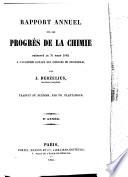 Rapport annuel sur les progrès de la chimie