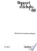 Rapport d'activités