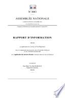 Rapport d'information sur l'application des mesures fiscales contenues dans les lois de finances