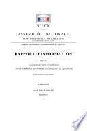 Rapport d'information sur la création architecturale