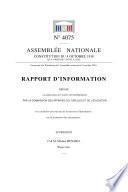 Rapport d'information sur la formation des enseignants