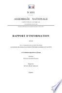 Rapport d'information sur la situation migratoire en Europe.