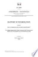 Rapport d'information sur le rapport quinquennal de l'Agence européenne pour l'environnement relatif à l'état et aux perspectives de l'environnement en Europe