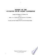 Rapport de la ... Conférence Du Pacifique Sud