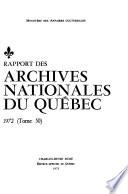 Rapport des Archives nationales du Québec
