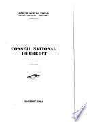Rapport du Conseil National du Crédit
