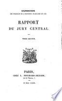 Rapport du Jury Central sur les Produits de l'Industrie Française