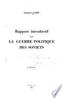 Rapport introductif sur la guerre politque des Soviets