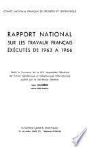 Rapport national sur les travaux français exécutés de 1963 à 1966