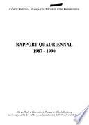 Rapport national sur les travaux français exécutés de 1971 à 1974
