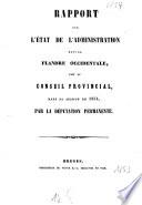 Rapport sur l'état de l'administration dans la Flandre occidentale