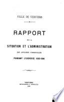 Rapport sur la situation et l'administration des affaires communales