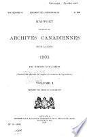 Rapport sur les Archives du Canada