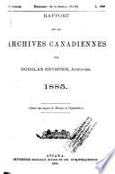 Rapport sur les archives