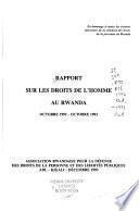 Rapport sur les droits de l'homme au Rwanda
