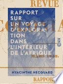 Rapport sur un voyage d'exploration dans l'intérieur de l'Afrique