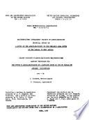 Rapport Technique Sur Une Etude D'agroclimatologie de L'Afrique Seche Au Sud Du Sahara en Afrique Occidentale