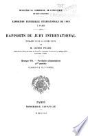 Rapports du Jury international