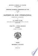 Rapports du Jury international
