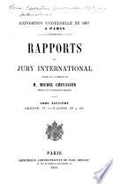 Rapports du jury international publiés sous la direction de Michel Chevalier