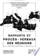 Rapports et procès-verbaux des réunions