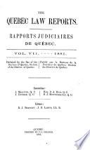 Rapports Judiciaires de Québec