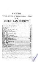 Rapports Judiciaires de Québec